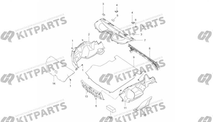 Обивка багажника Lifan