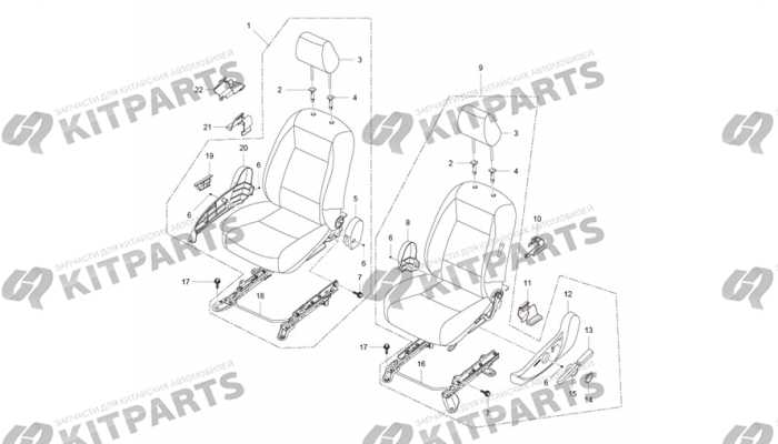 Сиденья передние Lifan