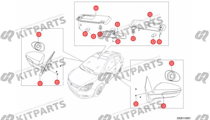 Зеркала заднего вида Lifan X50