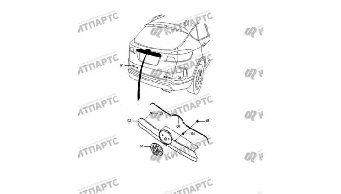 Задняя эмблема и рамка номерного знака FAW